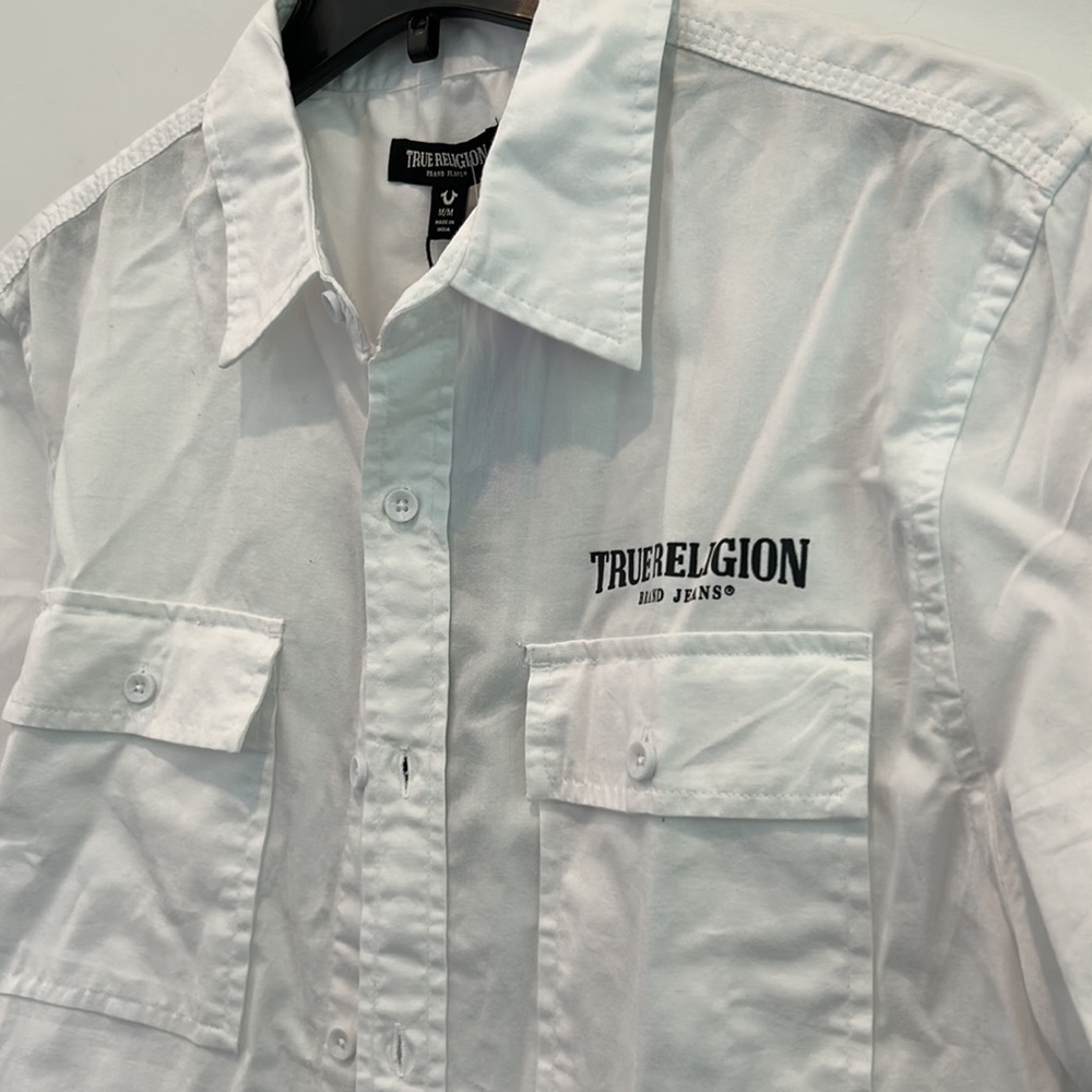 NEW True Religion Men’s SS Button Down Shirt - Picture 2 of 7